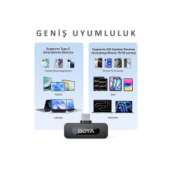 Boya BY-V10 Type-C Kompakt Kablosuz Yaka Mikrofonu (Yeni Versiyon) - 6