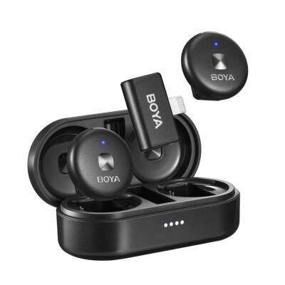 Boya Omic-D Wireless İkili Yaka Mikrofonu Lightning (Siyah) - 1