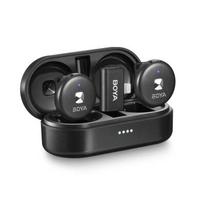 Boya Omic-D Wireless İkili Yaka Mikrofonu Lightning (Siyah) - 2