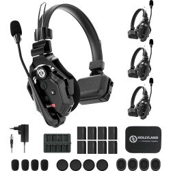 Hollyland Solidcom C1-4S 4 Kulaklıklı Tam Çift Yönlü Kablosuz DECT İnterkom Sistemi (1,9 GHz) - Hollyland