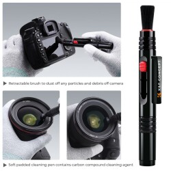 K&F Concept KF1691 Çift Taraflı Karbon Başlık Lens Temizleme Kalemi - K&F Concept (1)