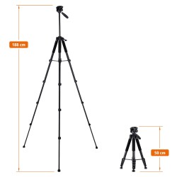 Rollei Compact Traveler Star S4 Alüminyum Siyah Tripod - 3
