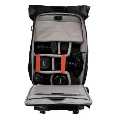 Rollei Fotoliner Ocean Rolltop Siyah Sırt Çantası - 4