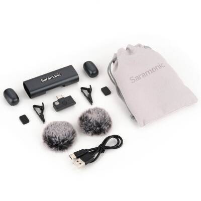 Saramonic Air SE Type-C 2 Kişilik Kablosuz Yaka ve El Mikrofonu - 1