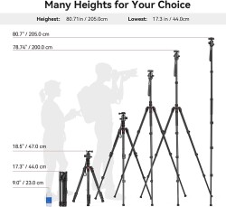 SmallRig 3474C CT-20 Alüminyum Alaşımlı Tripod - 4