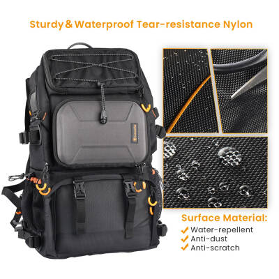Tarion PB-01 Professional 2-in-1 Kamera Sırt Çantası (Black, 25L) - 6