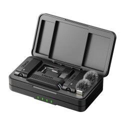 Ulanzi A100 İkili Kablosuz Yaka Mikrofonu (Type-C ve 3.5mm TRS) - Ulanzi