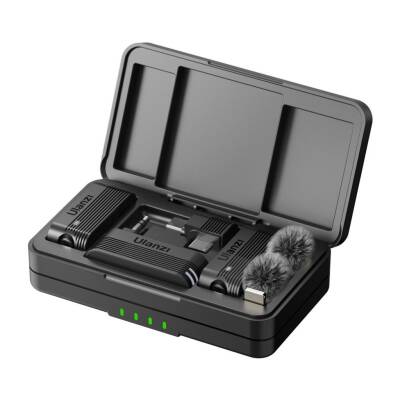 Ulanzi A100 İkili Kablosuz Yaka Mikrofonu (Type-C ve 3.5mm TRS) - 1
