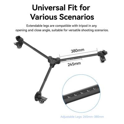 Ulanzi AT-02 Taşınabilir Tripod Dolly - 3
