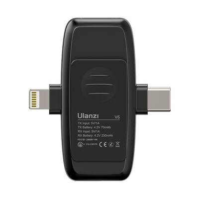 Ulanzi V6 3in1 Wireless Yaka Mikrofonu (Type-C/Lightning) - 4