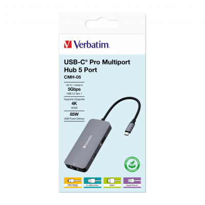 Verbatim 32150 5 Port Usb C Bağlantılı Çoklayıcı Hub - 4