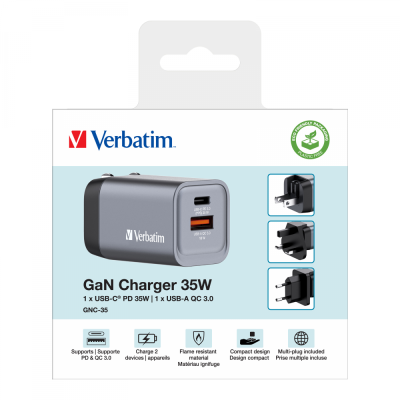 Verbatim Essentials GaN 35W Şarj Adaptörü (32200) - 4